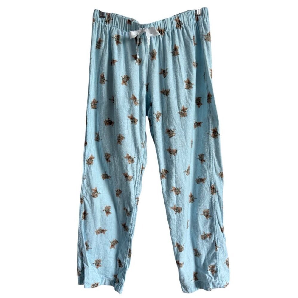 J.Crew Women’s Christmas Holiday Dog Print Waist Tie Pajamas Pants Size Small